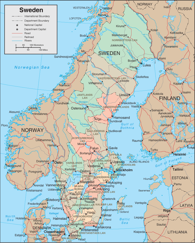 map of sweden